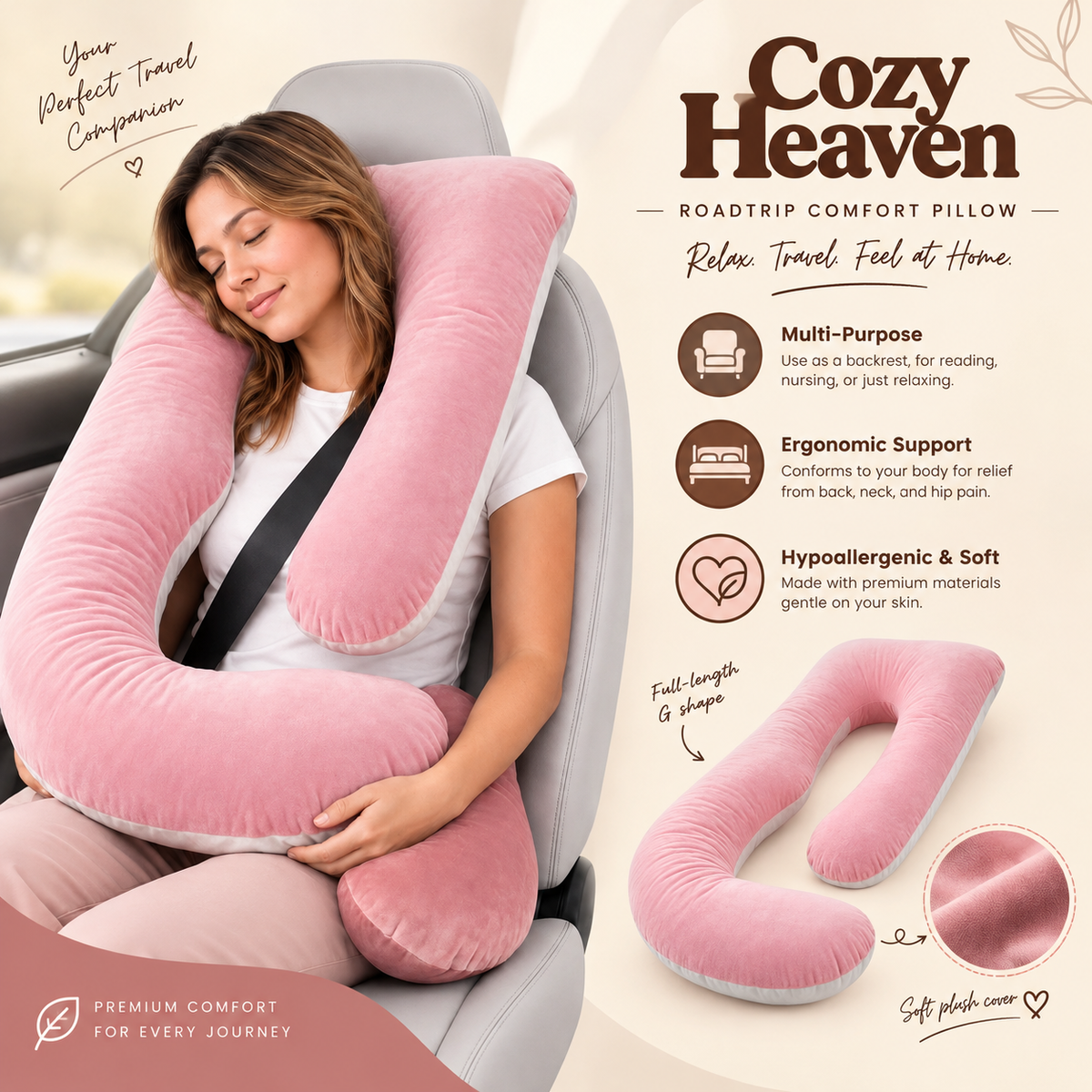 CozyHeaven™ Passenger Pillow