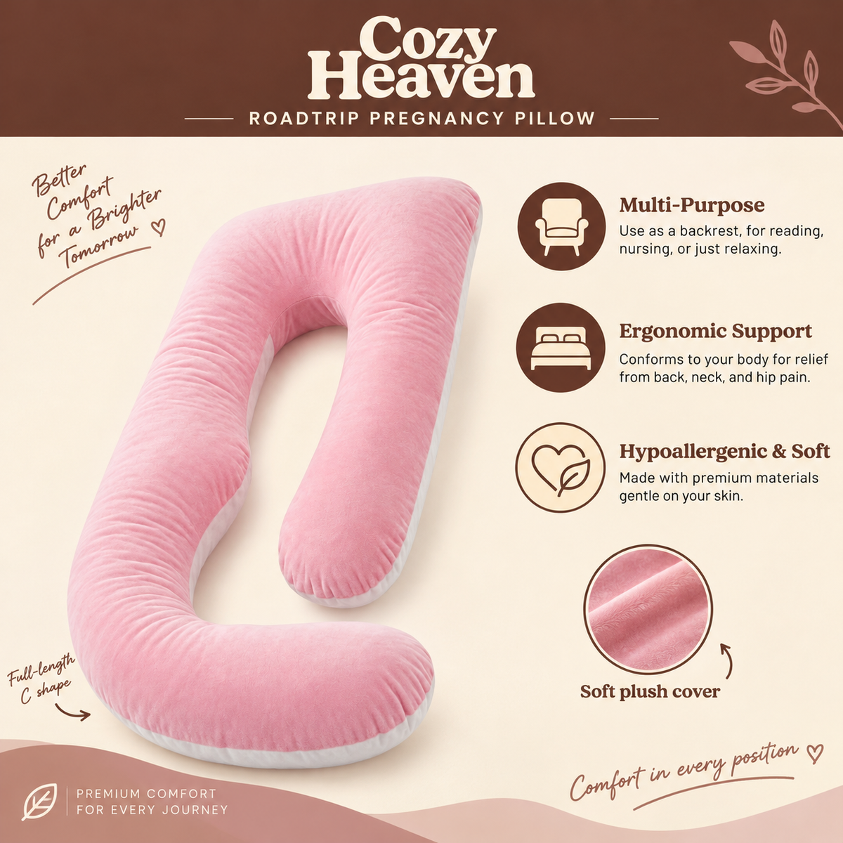 CozyHeaven™ Passenger Pillow